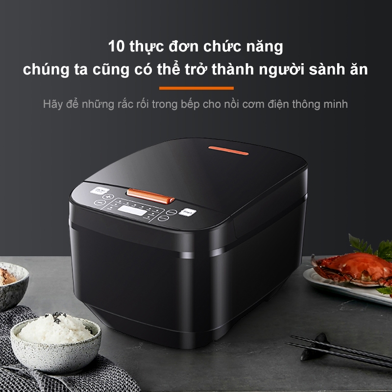 [Chính hãng] OOKAS nồi cơm điện, đa chức năng  dung tích 6L, chảo chống dính, tản nhiệt đồng đều, nấu nhanh, nấu súp và