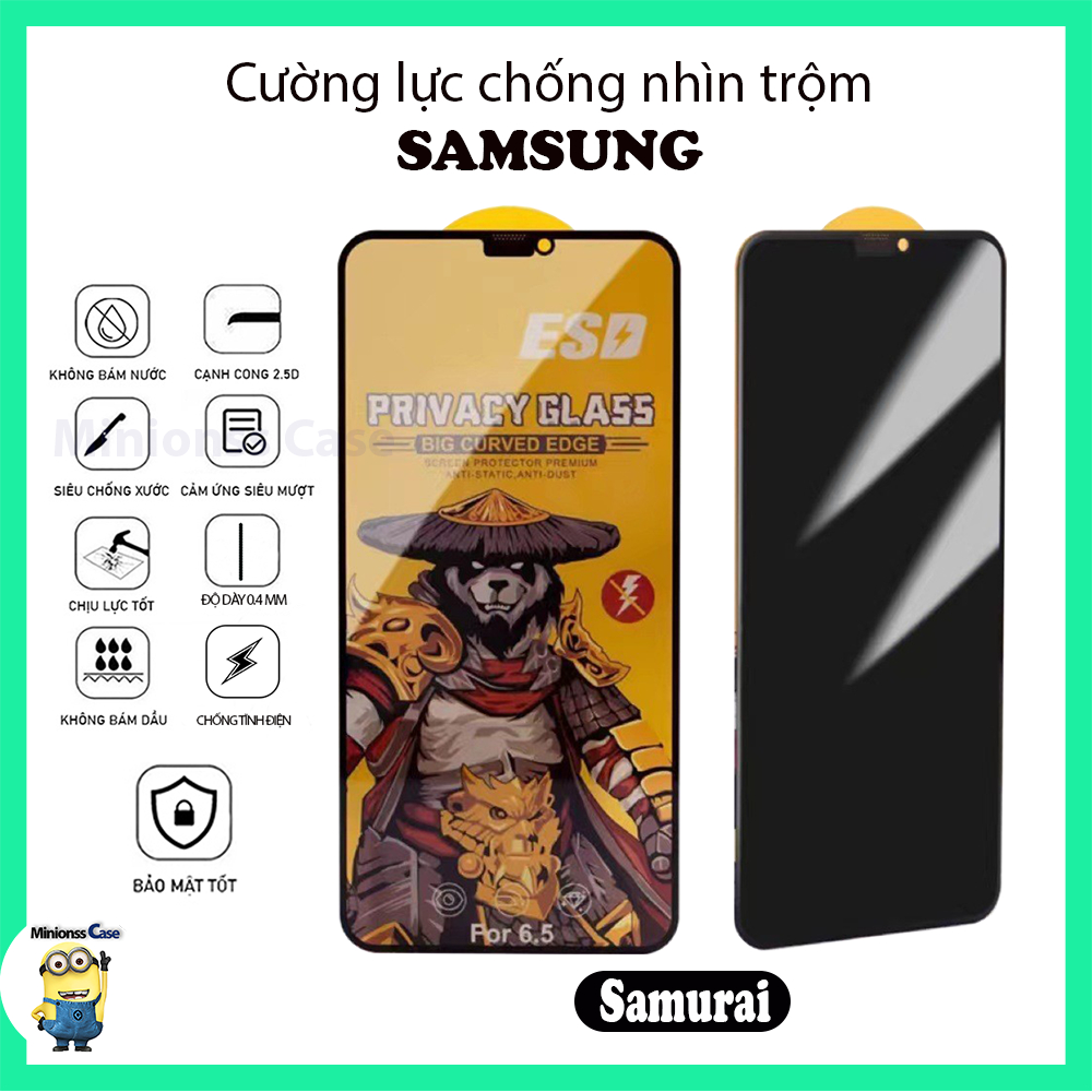 Kính cường lực Samsung A23, A13, miếng dán chống nhìn trộm bảo vệ full màn hình cho điện thoại | Minionss Case