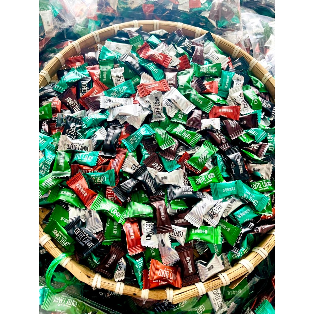 Kẹo Cafe đen viên nhỏ mix vị không đường từ Đài Loan túi 50g-100gr, ăn kiêng giảm cân