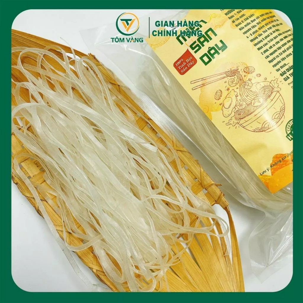 Miến sắn dây dai ngon thanh mát hiệu Tôm Vàng gói 200gr