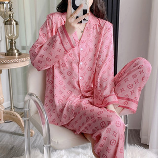 Bộ Lụa Mặc Nhà Pijama Nữ Chất Lụa Cao Cấp Mát Mềm Mịn Elsa Pijama