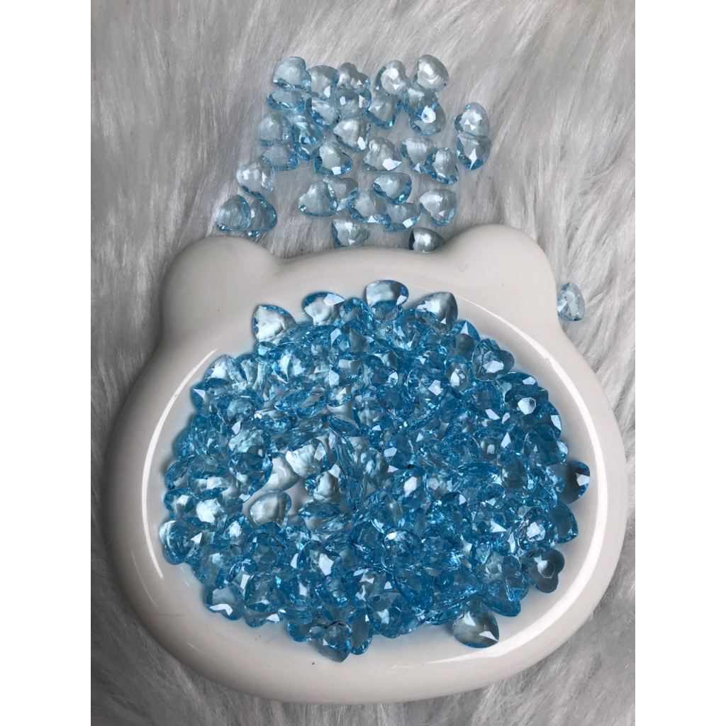 Đá vụn trái tim màu không phát sáng trang trí tiểu cảnh nhà búp bê