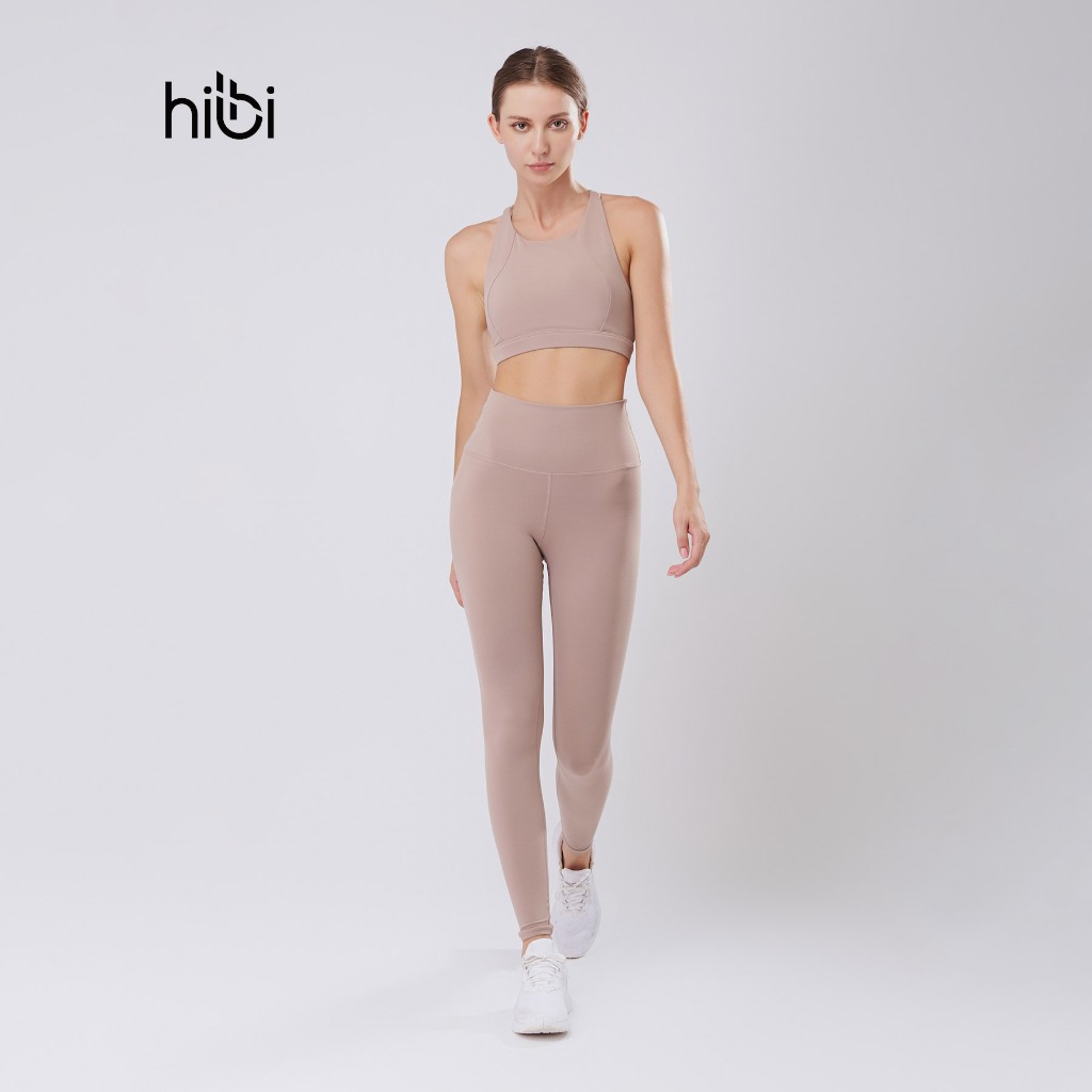 Set Đồ Tập Yoga Luxury Hibi Sports H138, Áo Bra Khoét Lưng Tam Giác, Kèm Mút Ngực