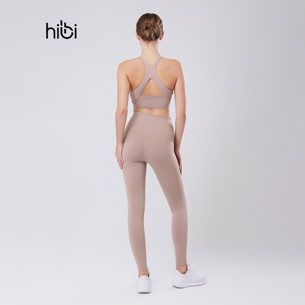 Set Đồ Tập Yoga Luxury Hibi Sports H138, Áo Bra Khoét Lưng Tam Giác, Kèm Mút Ngực
