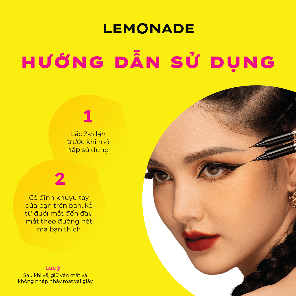 Combo 2 Bút kẻ mắt siêu mảnh Lemonade SuperTiger Micro Eyeliner (2 cây x 1g)