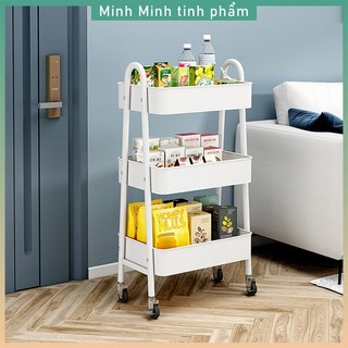 Khung Spa dùng thép carbon/xe Đẩy xe đẩy spa 3 tầng/kệ để đồ đa năng có bánh xe