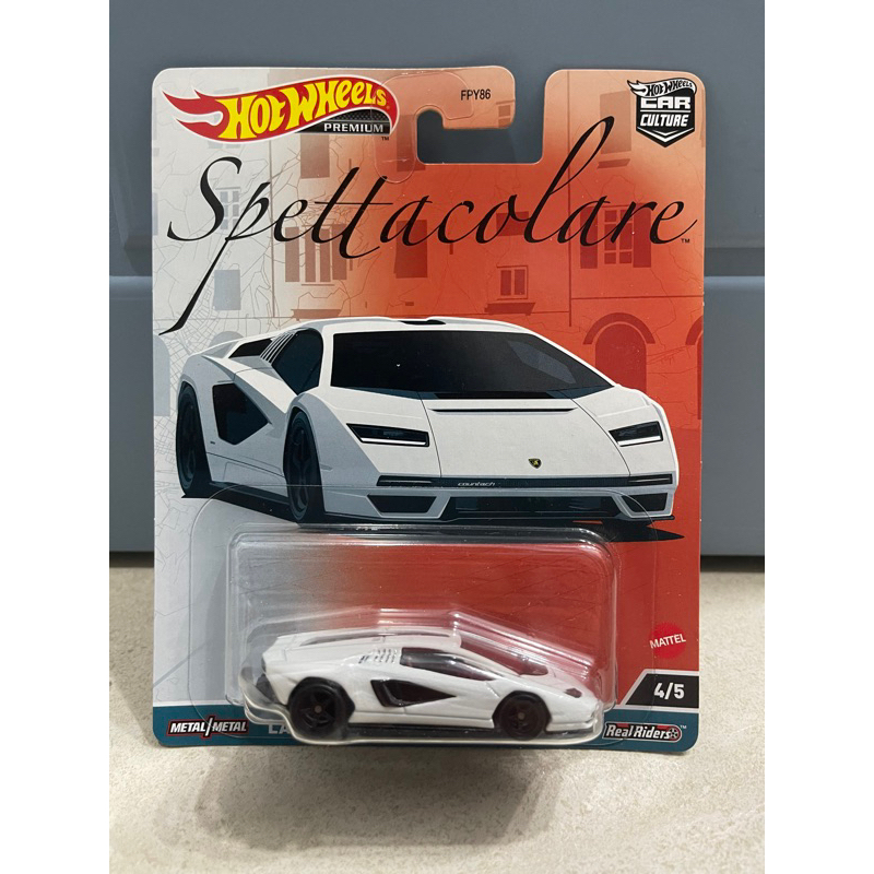 Xe mô hình đồ chơi bánh cao su Hotwheels 1:64 PREMIUM - SPETTACOLARE - Lamborghini Countach LPI 800-4