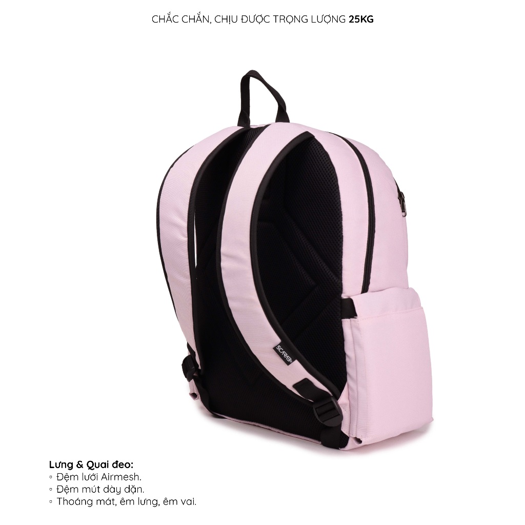 Balo Đi Học Nam Nữ SCARAB FUSSY BACKPACK VERSION 2 Form Chắc Chắn Đựng Vừa Lap 15.6inch_Bảo Hành Trọn Đời Scarab