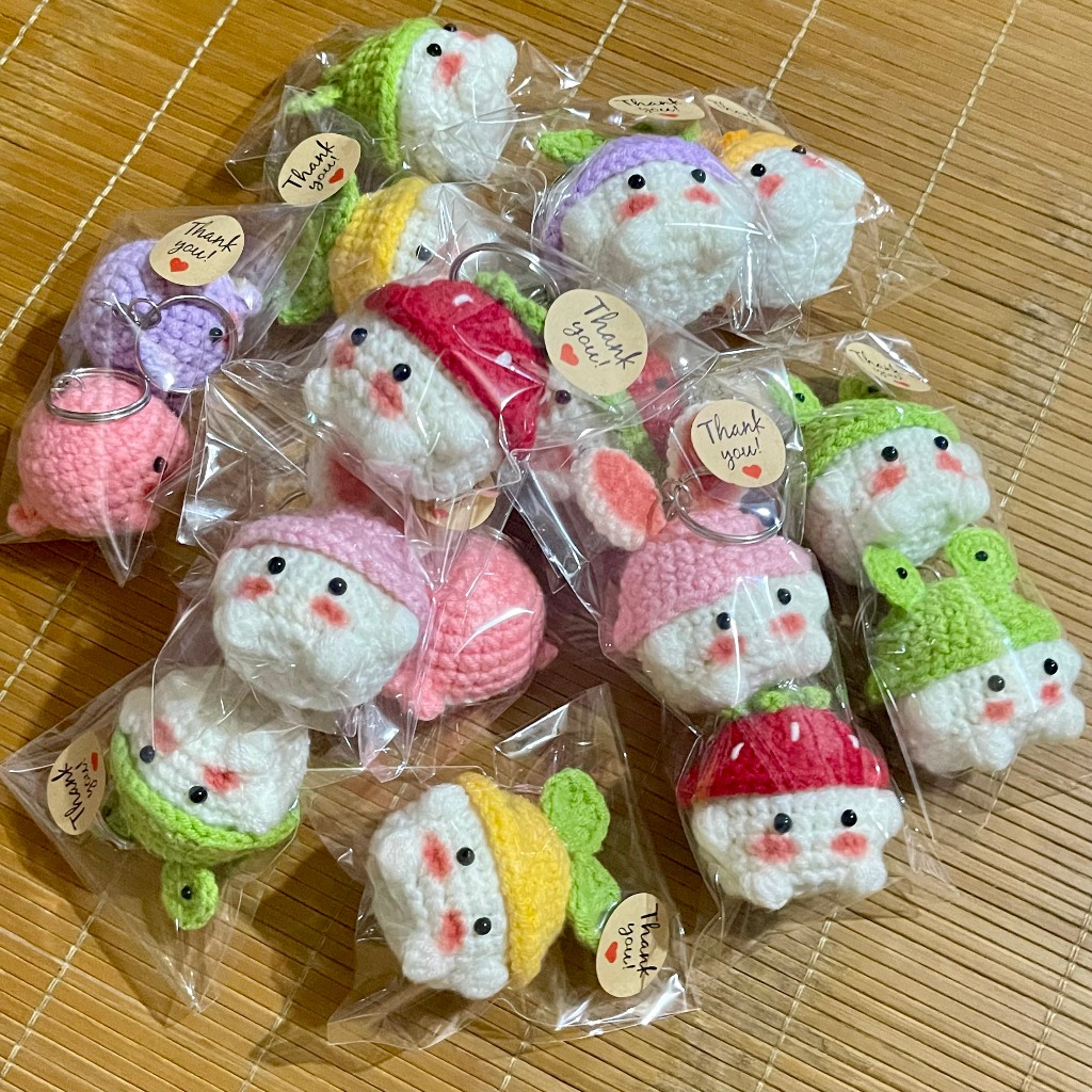 Móc khóa bé nấm bằng len siêu cute - gửi hàng trong khoảng 10 ngày từ khi đặt hàng