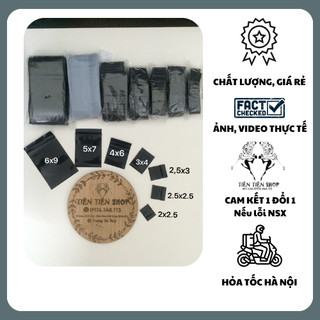 Gói 100c túi zip mini, zip nhỏ 2 mặt đen đựng đồ chắn sáng, tránh thất lạc đồ đạc nhiều size để chọn tientienshop