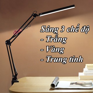 Đèn bàn LED đế kẹp chuyên phun săm spa thẩm mỹ viện trang điểm làm việc 3 chế độ sáng – Đức Hiếu Shop