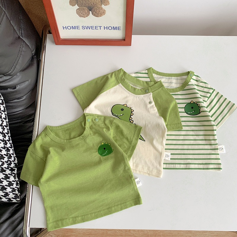 Áo thun DINO chất liệu cotton cho bé trai 8 - 18kg