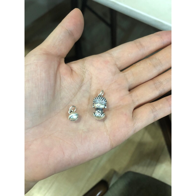 Charm treo hinh Phật ngồi đài sen bạc 999,Mặt dây chuyền Phật bạc Minh Tâm Jewelry