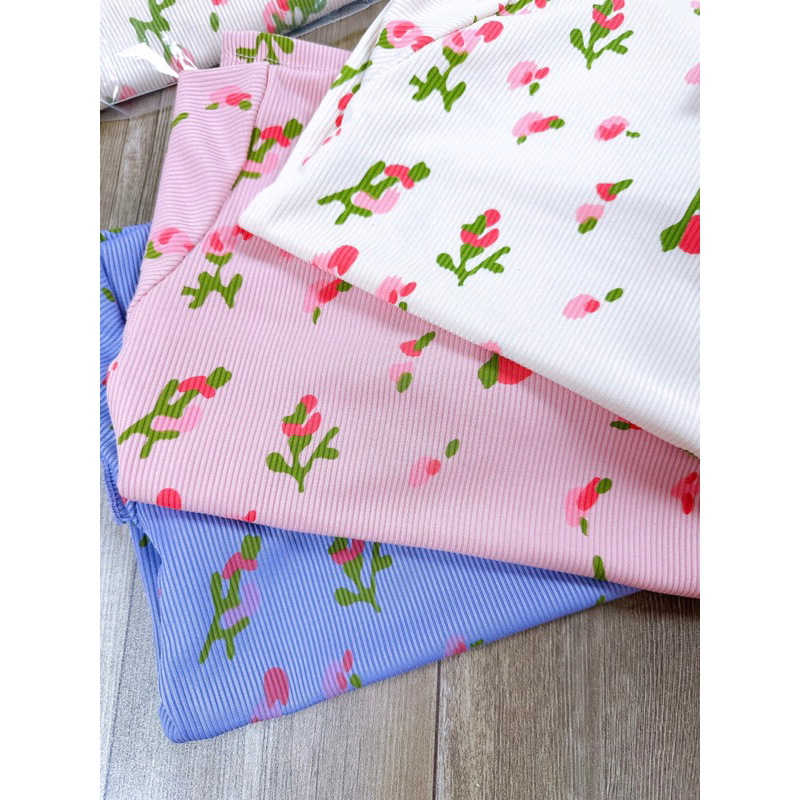 SET 3 ÁO LEN TĂM HOA CHO BÉ