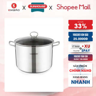 Nồi luộc gà inox 3 đáy sunhouse sh28lg