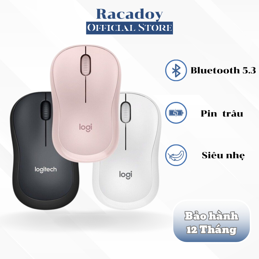 Chuột Không Dây Logitech Silent M220-Độ Nhạy Cao-Giảm Tiếng Ồn Cho Những Lần Nhấp Chuột BH 1:1_Racadoy Store official