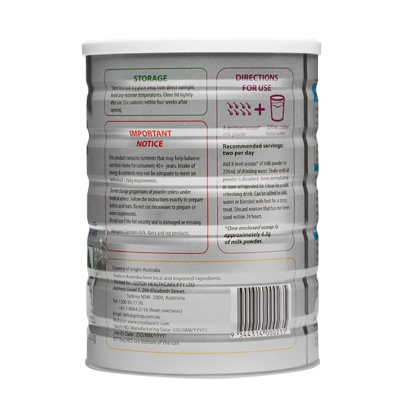 Sữa Agedcare Formula Royal AUSNZ Dành Cho Người Trên 40 Tuổi