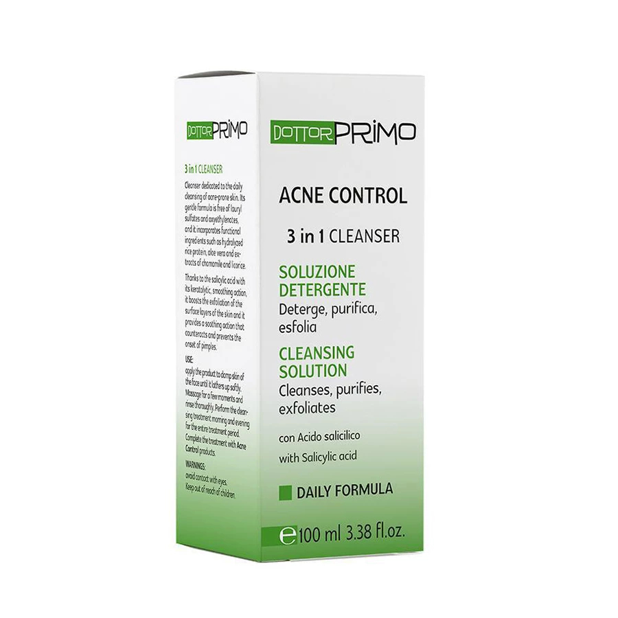 Sữa Rửa Mặt Ngừa Mụn Dottorprimo Acne Control 3in1 Cleanser (Chai 100ml)