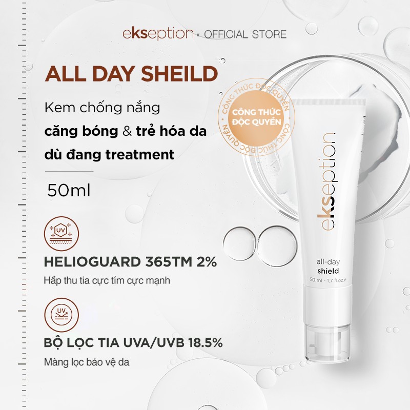 Kem chống nắng Phổ rộng thế hệ mới Ekseption All Day Shield 50ml (mẫu mới)