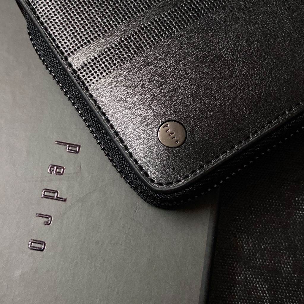 Ví dài khóa kéo 2 sọc đứng logo tròn - V388