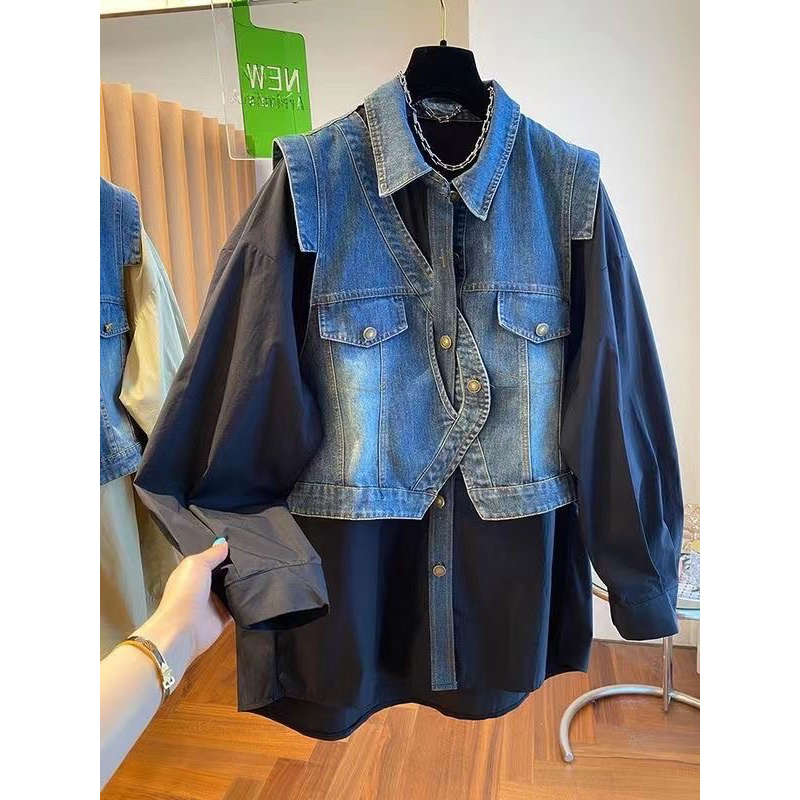 Set áo gile + sơ mi có bigsize