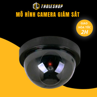 Mô HìnhCamera Giám Sát Dáng Tròn Chống Trộm Có Đèn Led Cảnh Báo Tholeshop 4039