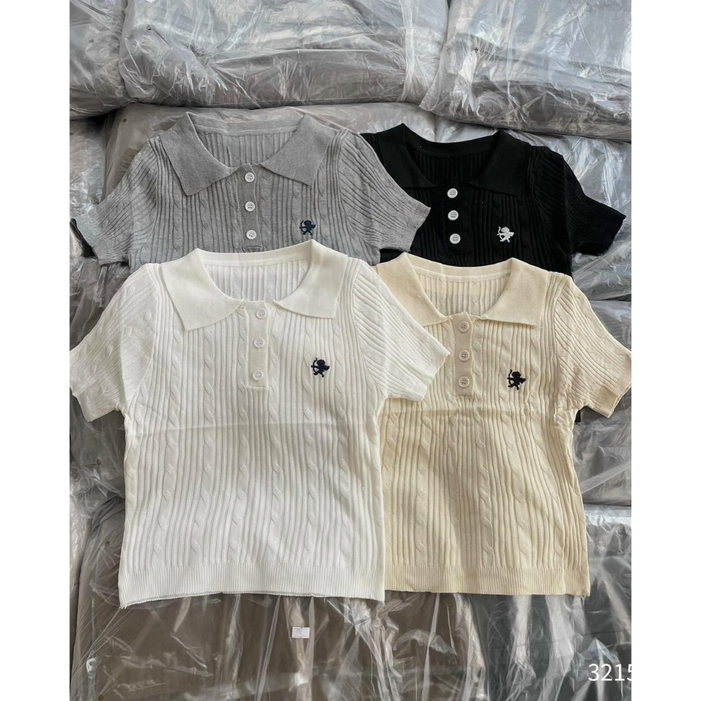 Áo len polo dệt kim dáng ôm - Springgirl - Aolenpolotheu32158_P11K7