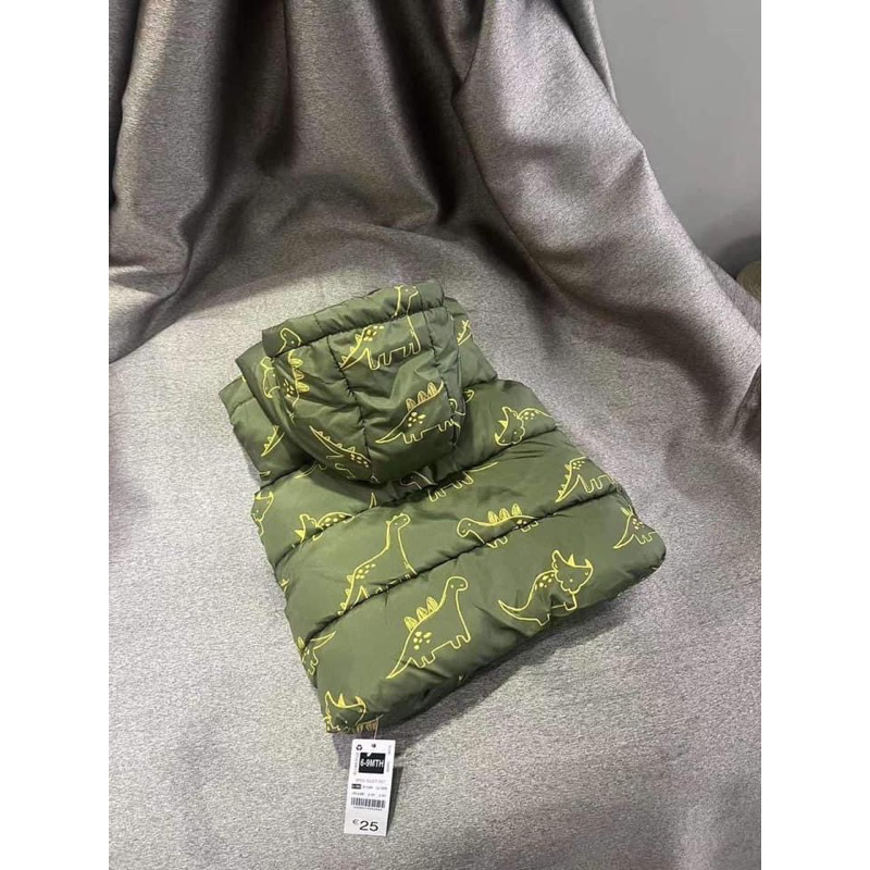 Áo khoác Gile lót nỉ hình khủng long Dư Xịn