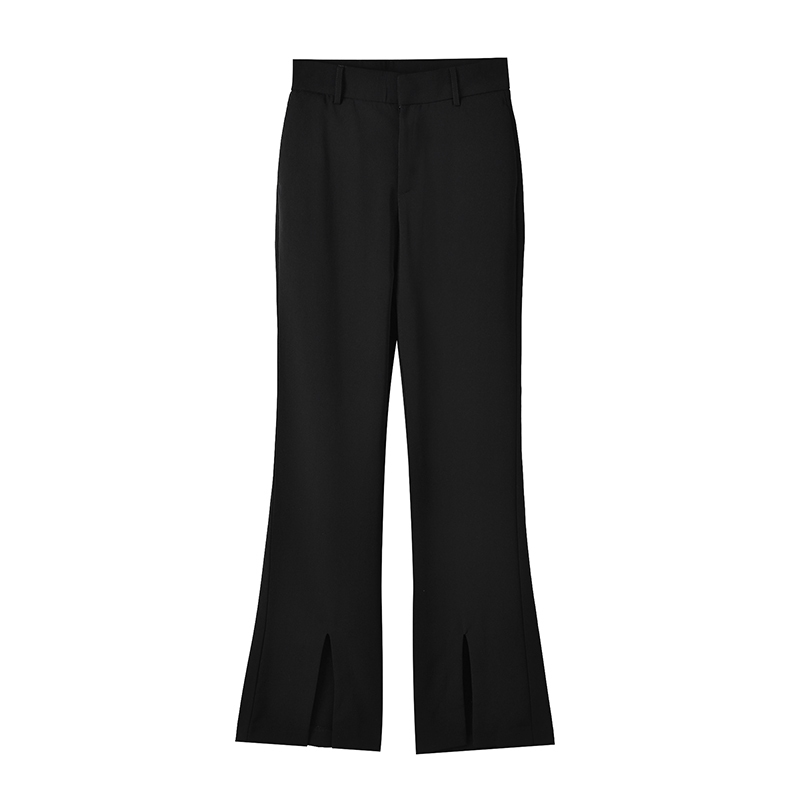 Quần Dài Nữ Ống Loe Sẻ Gấu Lưng Cao, Quần Tây Chất Tuyết Mưa Dày Mịn Không Phai Màu Không Nhăn