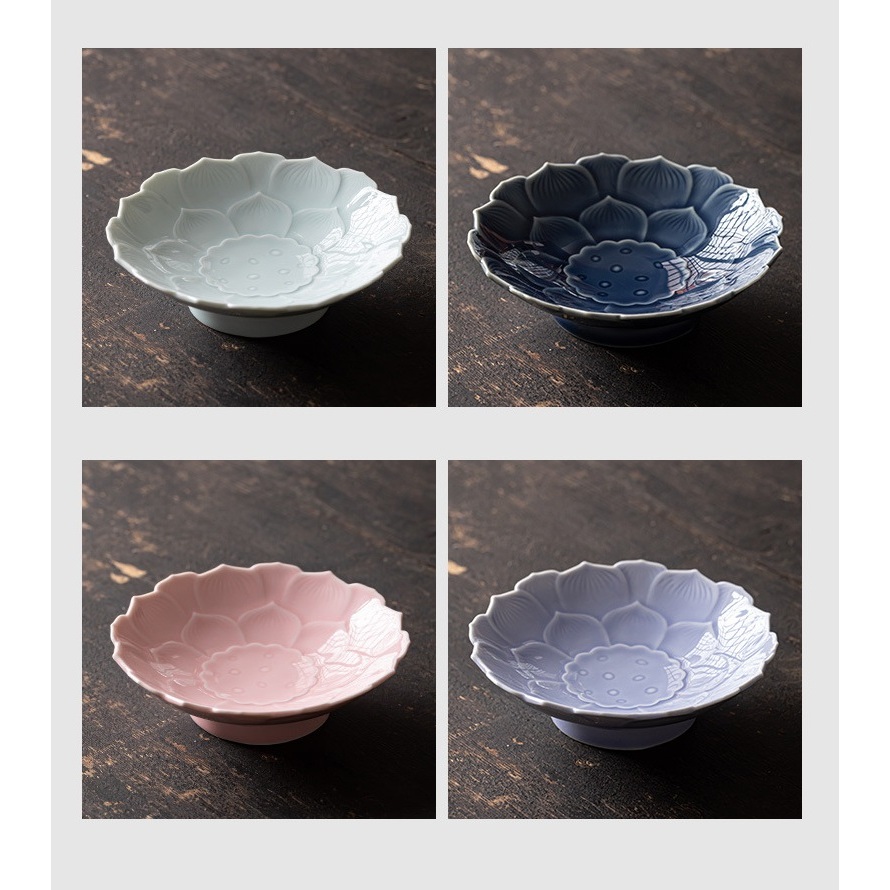 Đĩa Sứ Đức Hóa Đựng Trái Cây Đồ Khô Bánh Trên Bàn Trà