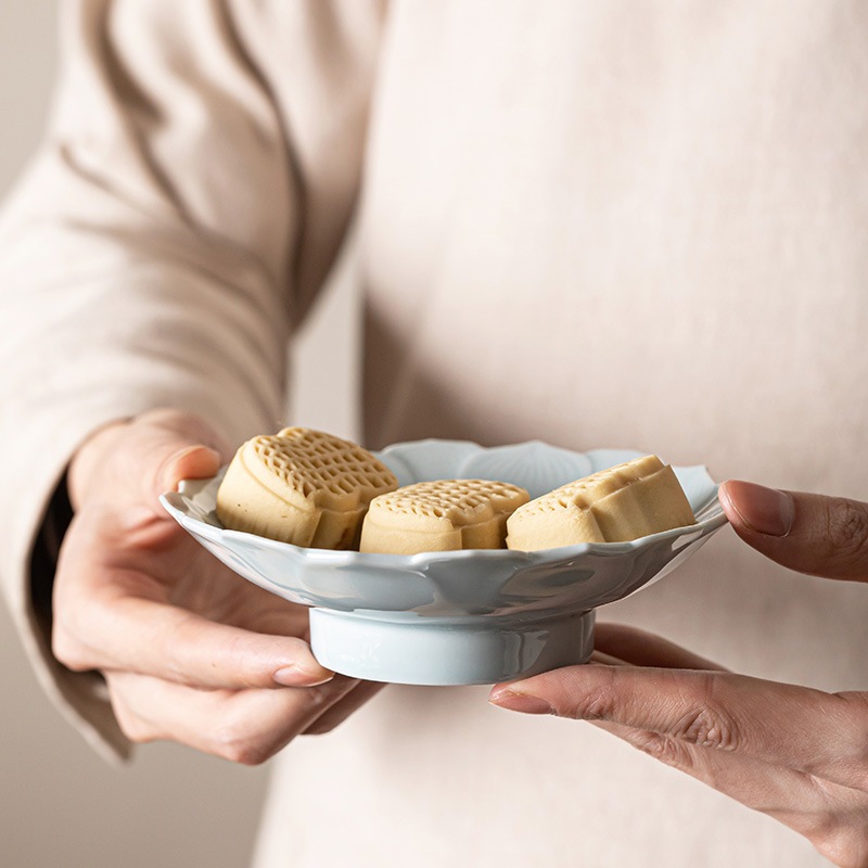 Đĩa Sứ Đức Hóa Đựng Trái Cây Đồ Khô Bánh Trên Bàn Trà