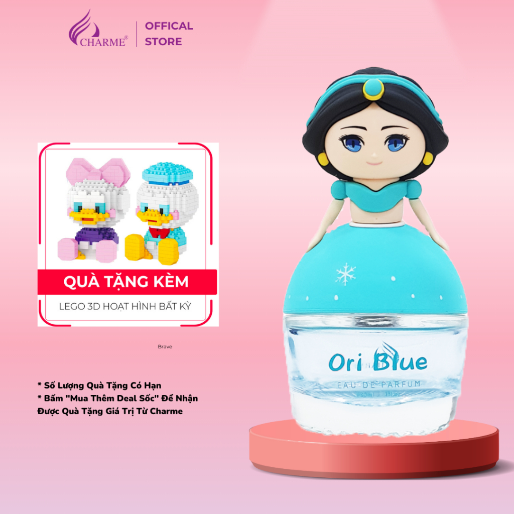 Nước hoa trẻ em, Charme Ori Blue, cho bé gái, nhóm hương hoa cỏ và trái cây, nhẹ nhàng, năng động, 30ml