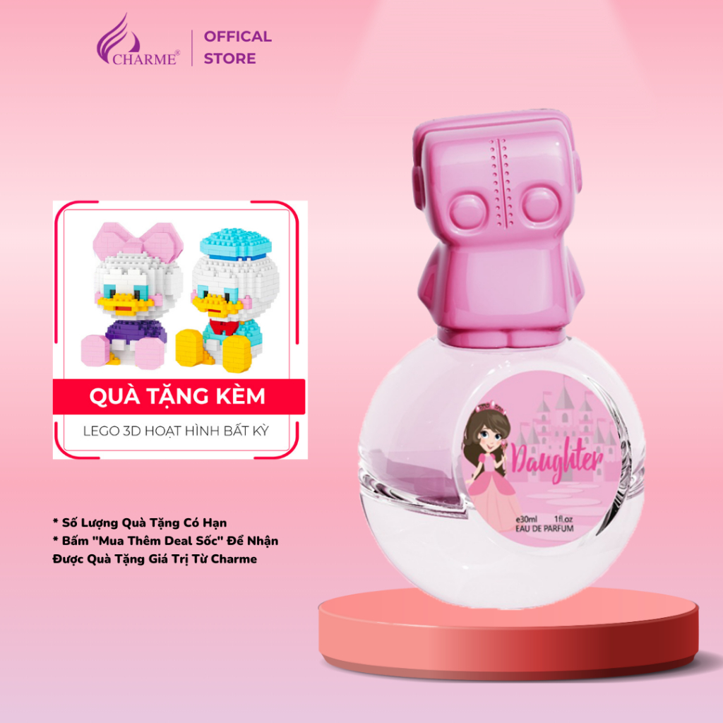 Nước hoa trẻ em nhẹ nhàng, Charme My Daughter, hương thơm đáng yêu, dịu nhẹ, an toàn cho bé 30ml