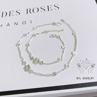 Lắc chân vả lắc tay hoa phay nữ chuẩn bạc ta chắc chắn BYL JEWELRY
