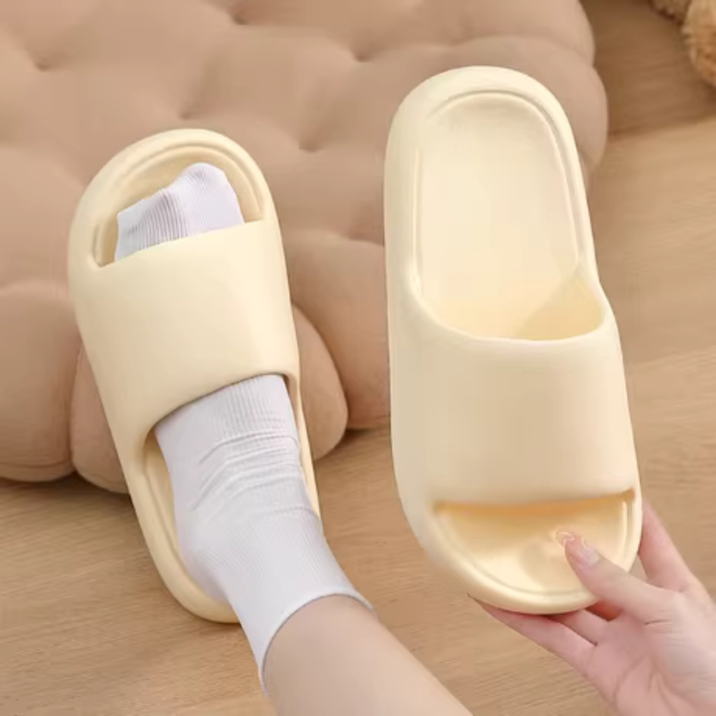 Dép nam nữ đế dày siêu nhẹ thoáng khí chống trượt phong cách Hàn Quốc đơn giản