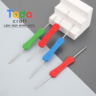 Kim móc len 2 đầu cán nhựa - Dụng cụ móc len cơ bản
