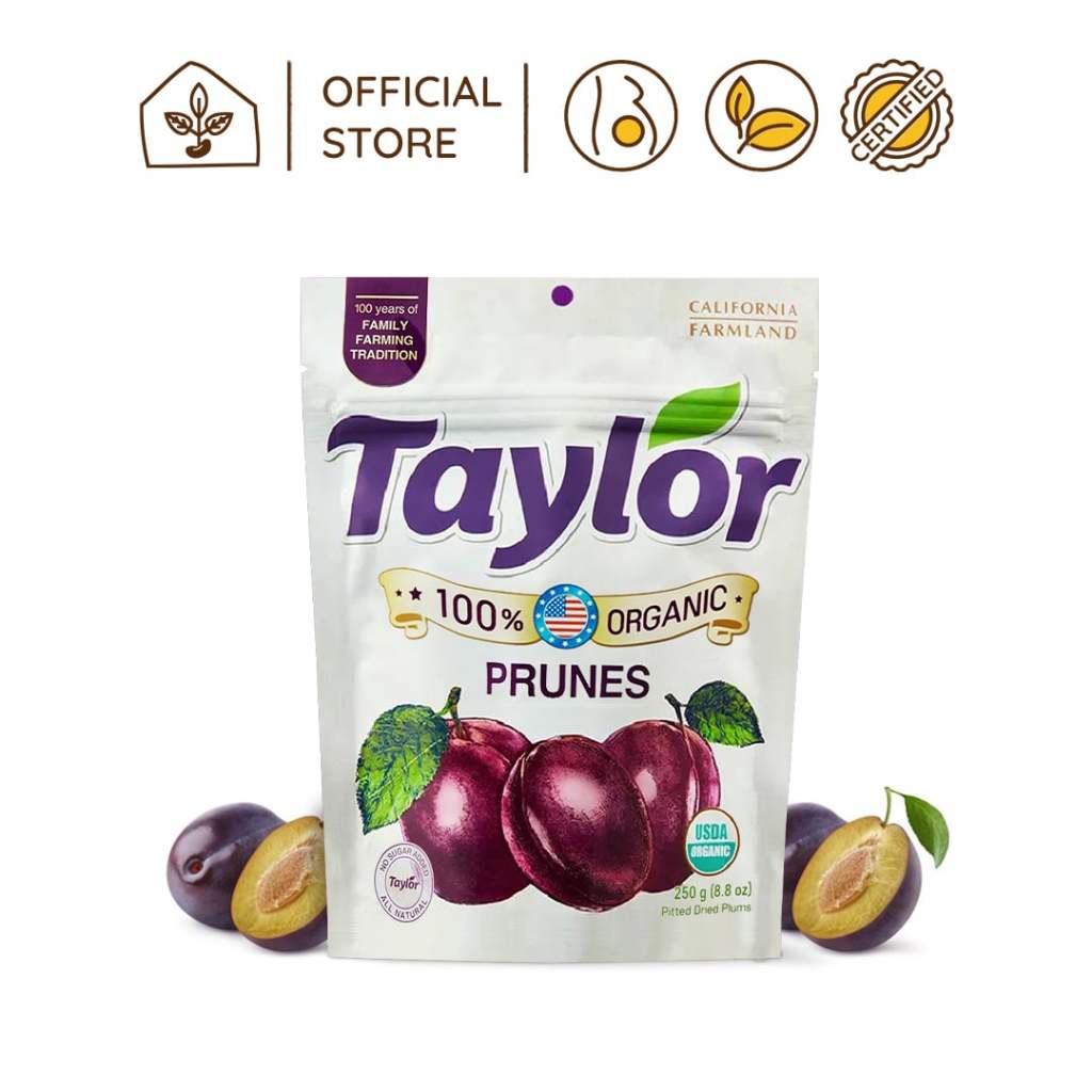 Mận Khô Hữu Cơ Taylor Prunes 100 % Organic 250gr | Nhà Đậu | 209