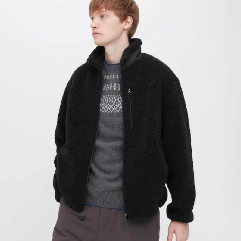 Áo lông cừu Nam lót nỉ Uni qlo