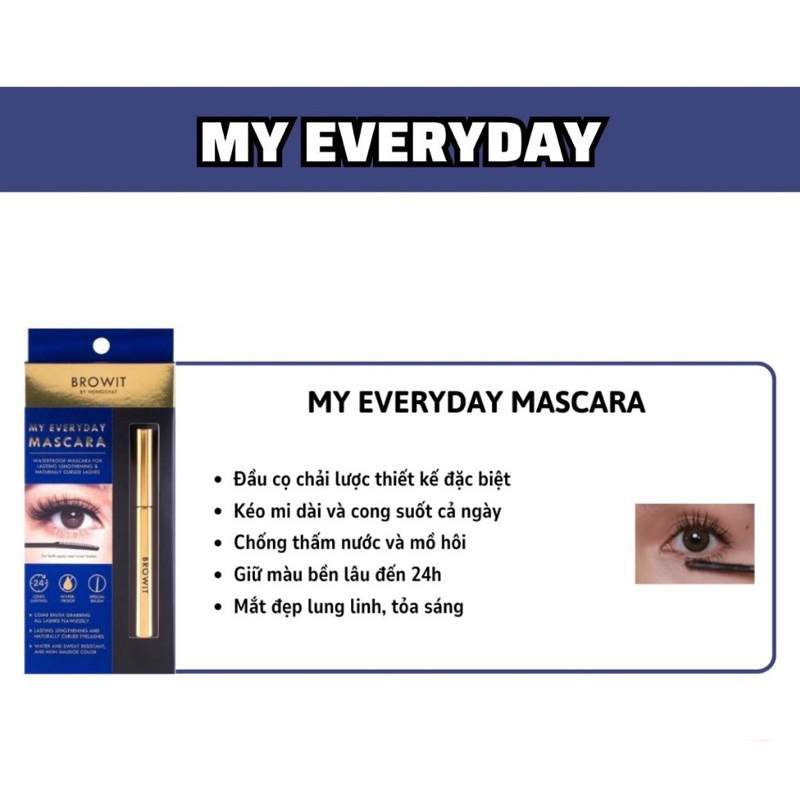 Chuốt mascara my everyday browit by nongchat thailan