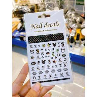 Miếng dán móng tay 3D nail sticker mickey, thương hiệu mã con vật rẻ
