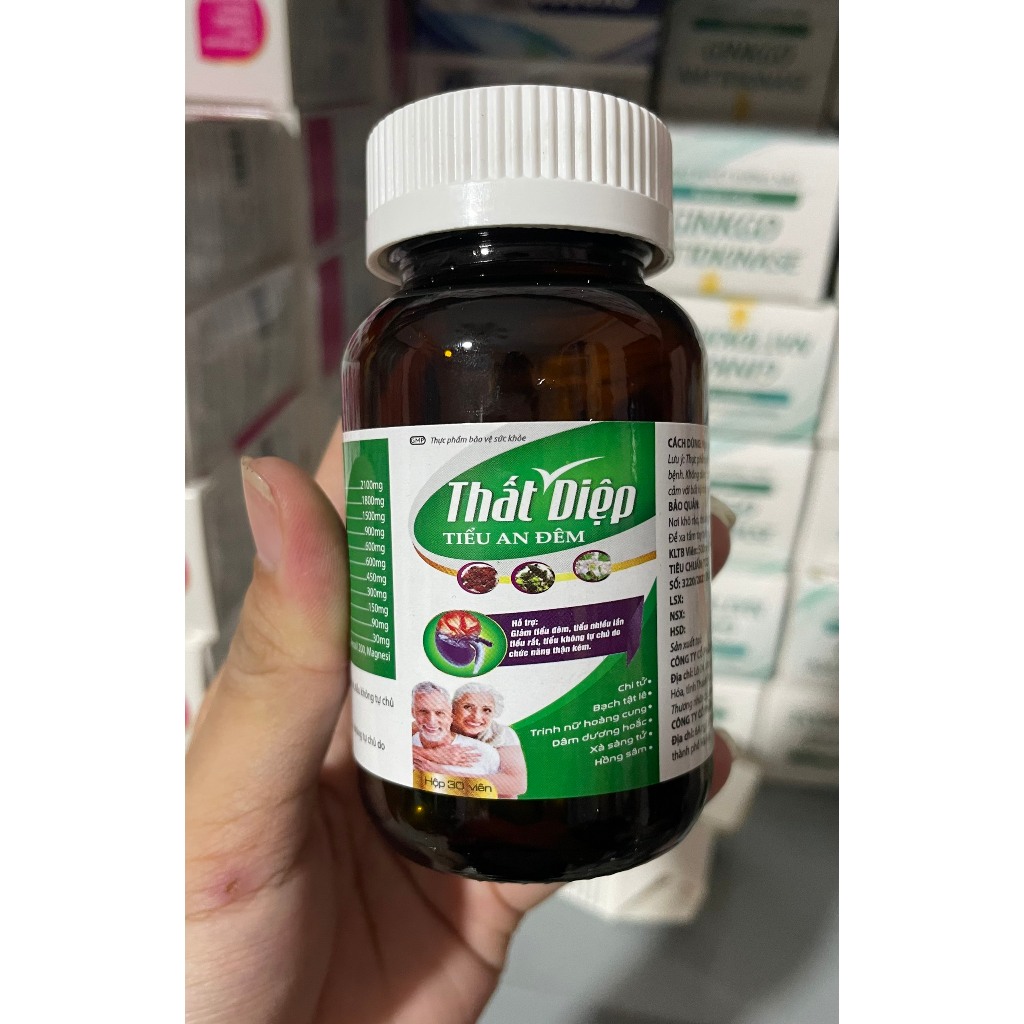 VIÊN UỔNG HỖ TRỢ GIẢM TIỂU ĐÊM - THẤT DIỆP TIỂU AN ĐÊM. GIẢM TIỂU NHIỀU LẦN DO CHỨC NĂNG THẬN KÉM