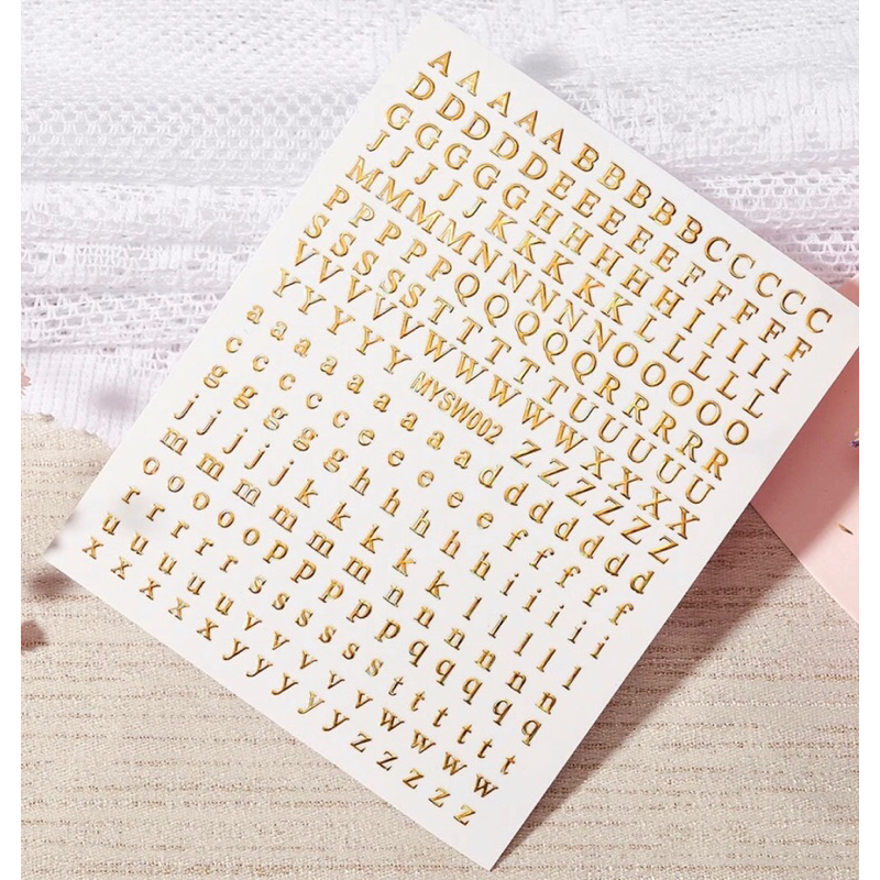 Sticker dán chữ cái