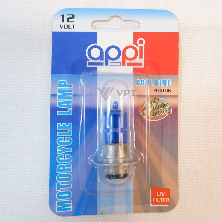 Bóng đèn Appi HALOGEN 12V18/18W cho Honda / Yamaha / Suzuki Màu Xanh