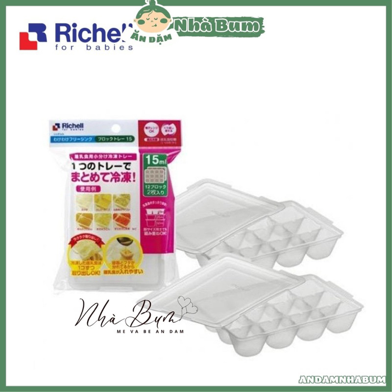 Khay trữ đông Richell - 15ml - 25ml - 50ml (Hàng chính hãng)