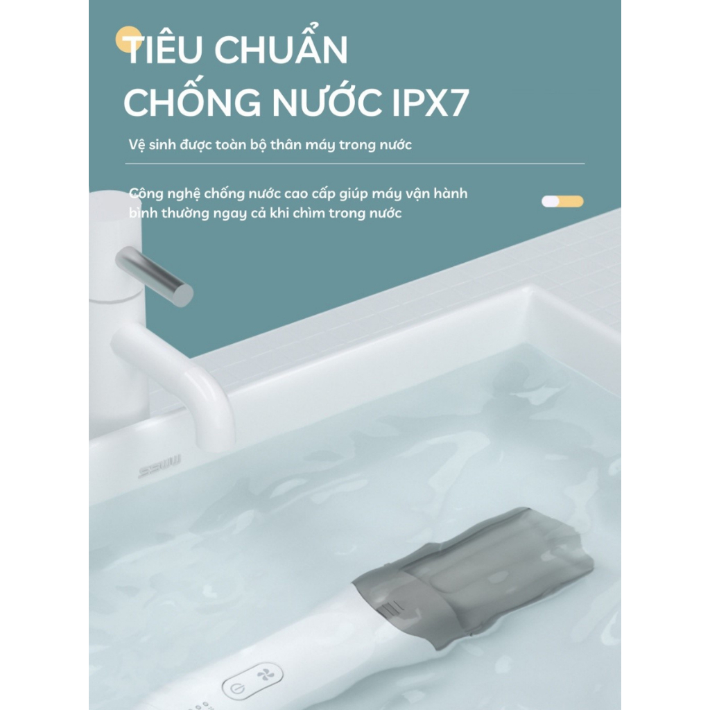 Tông Đơ Cắt Tóc Trẻ Em 2 Chế Độ Hút Tóc Tự Động Máy Êm Chống Nước Yoota Baby