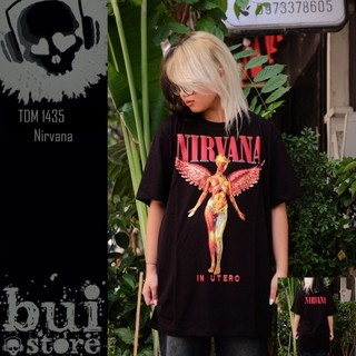 [Mã BUIS45K giảm 45k] Nirvana TDM 1435 Áo Rock band tee phông / thun 100% cottong Thái Lan nam nữ đều mặc được over size
