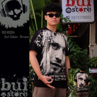 Áo Rock: áo phông Kurt Cobain ROX MSD 04 in tràn 100% cottong Thái Lan oversize nam nữ đều mặc được