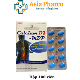 Calcium D3 MDP - Viên uống bổ sung Canxi / calci + vitamin D3, giảm còi xương trẻ em, loãng xương người lớn, chắc răng