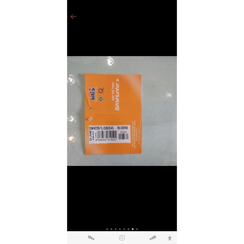 Pass đôi giày thể thao màu tím nhạt - size 38 new - form to