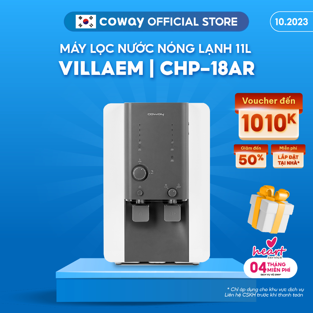 [Mã ELBAU5 giảm 5% đơn 300K] Máy lọc nước Coway Villaem 2 CHP-18AR